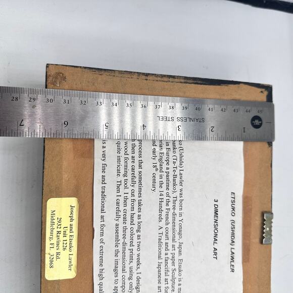 Framed teddy bear Tatebanko handcrafted framed art by ETSUKO (USHIDA) LAWLER - Picture 8 of 10